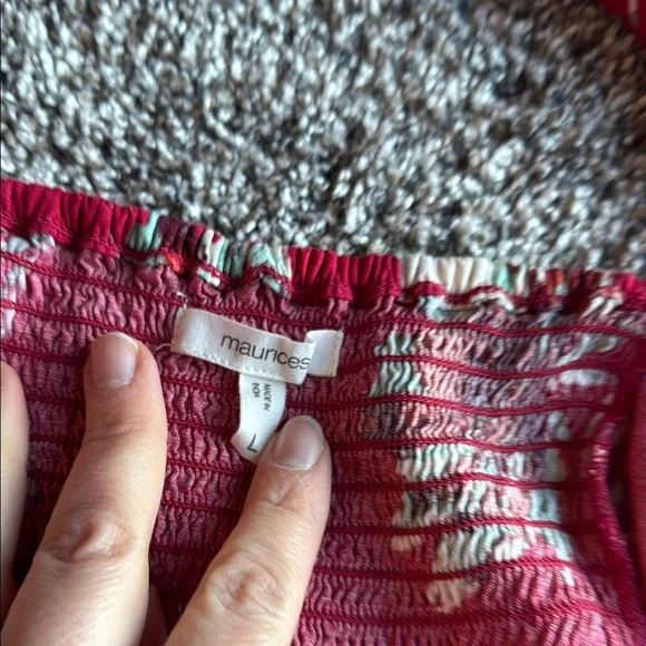 Maurices Red and White Floral Dress - Picture 2 of 7